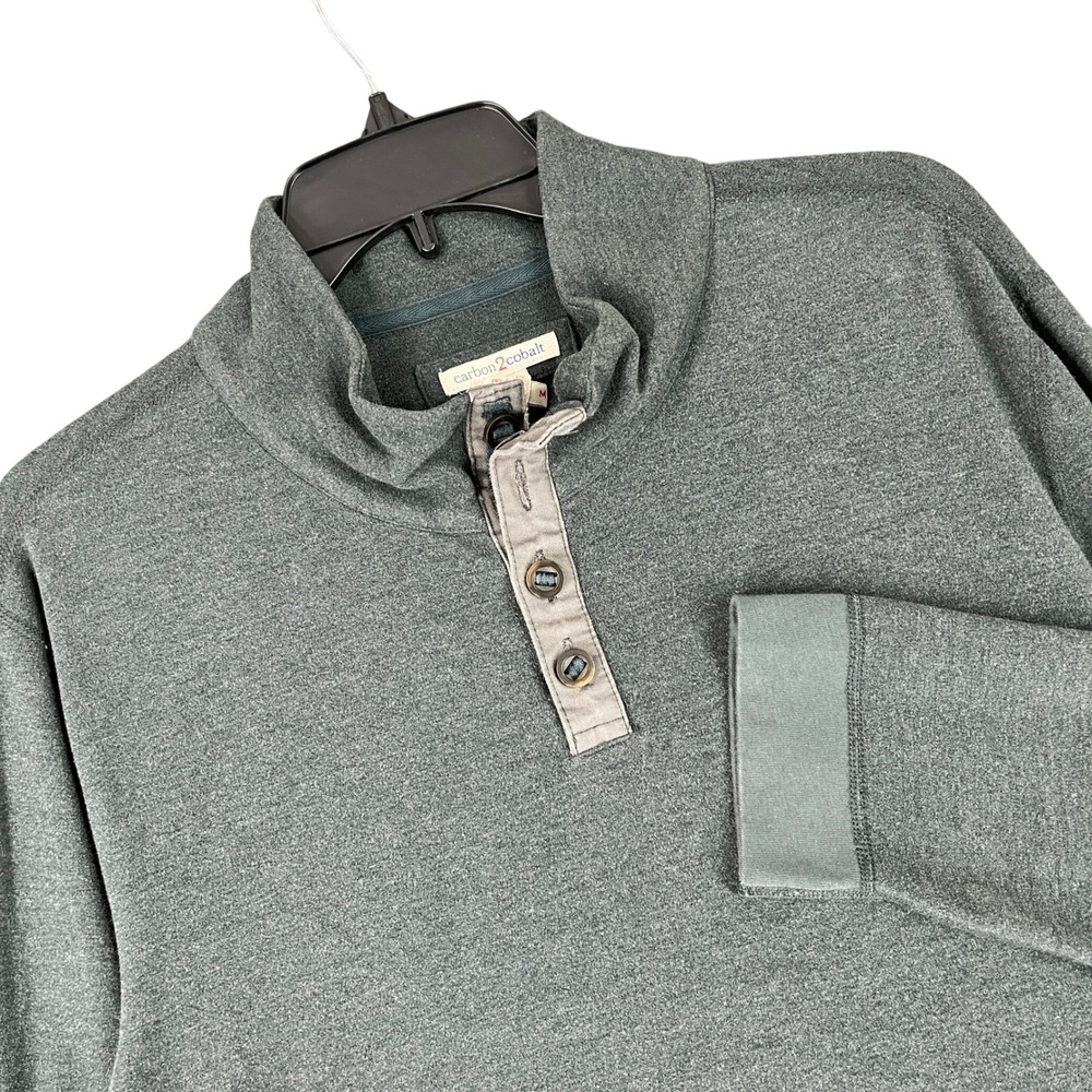 Carbon2cobalt Gorpcore Coastal‎ Mock Neck Henley Pullover Mens M